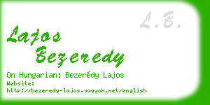 lajos bezeredy business card